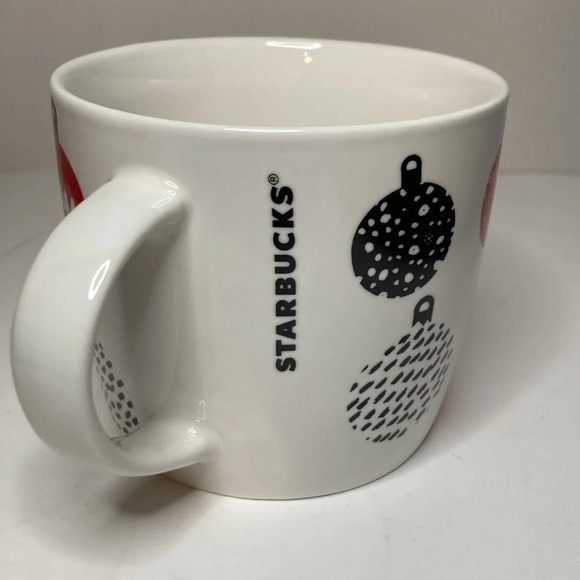 Starbucks Christmas Holiday Mug Coffee Cups dated 2016, red, white and black - Picture 4 of 8